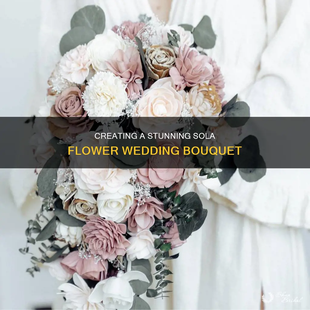 how to make a wedding bouquet with sola flowers