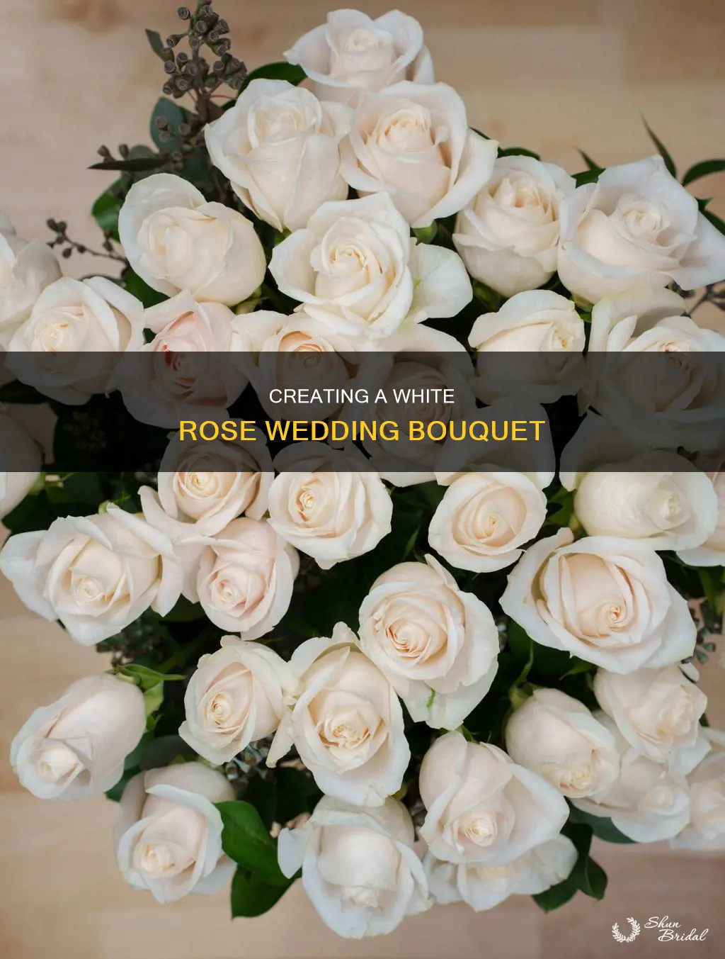 how to make a wedding bouquet with white roses