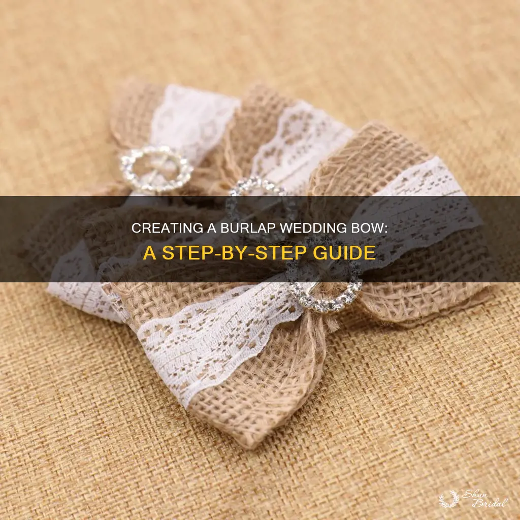 how to make a wedding bow out of burlap