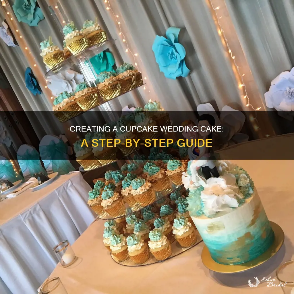 how to make a wedding cake out of cupcakes