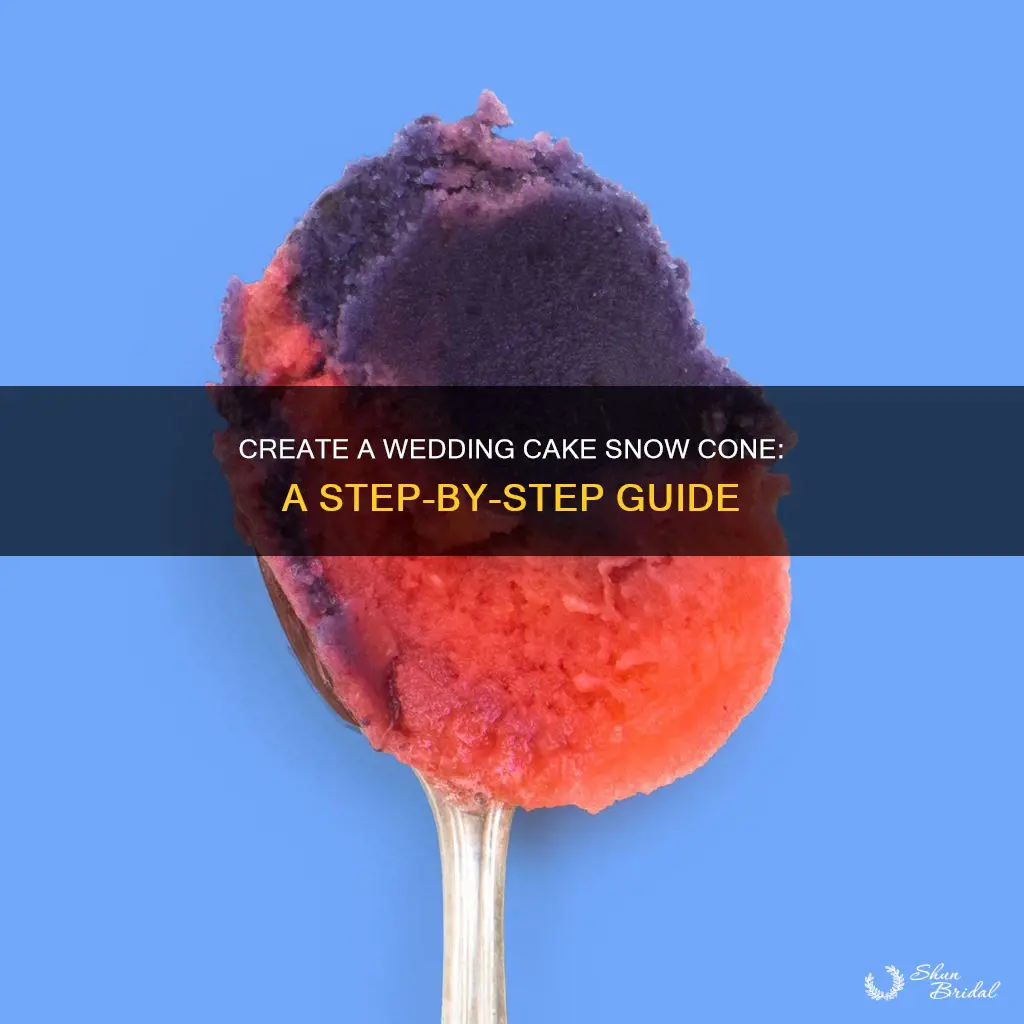 how to make a wedding cake snow cone