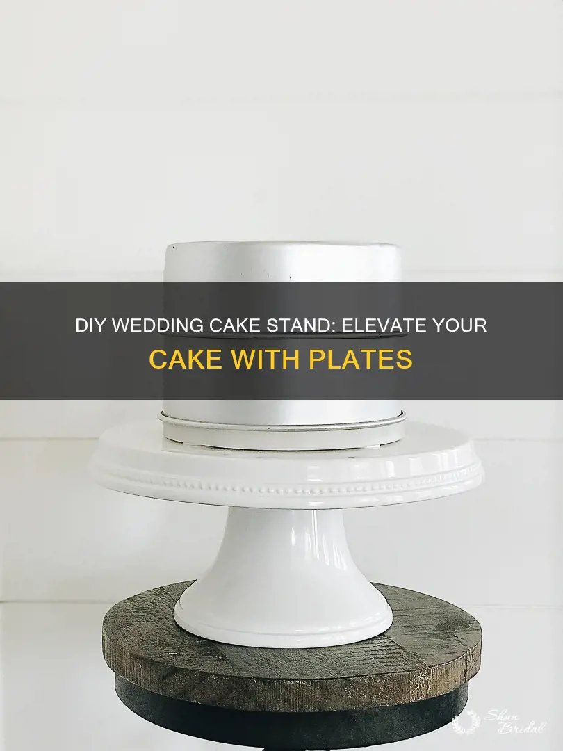 how to make a wedding cake stand from plate