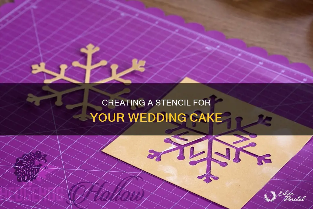 how to make a wedding cake stencil