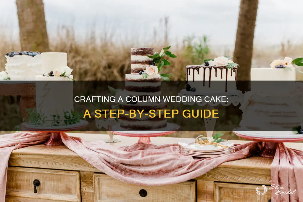 how to make a wedding cake with columns