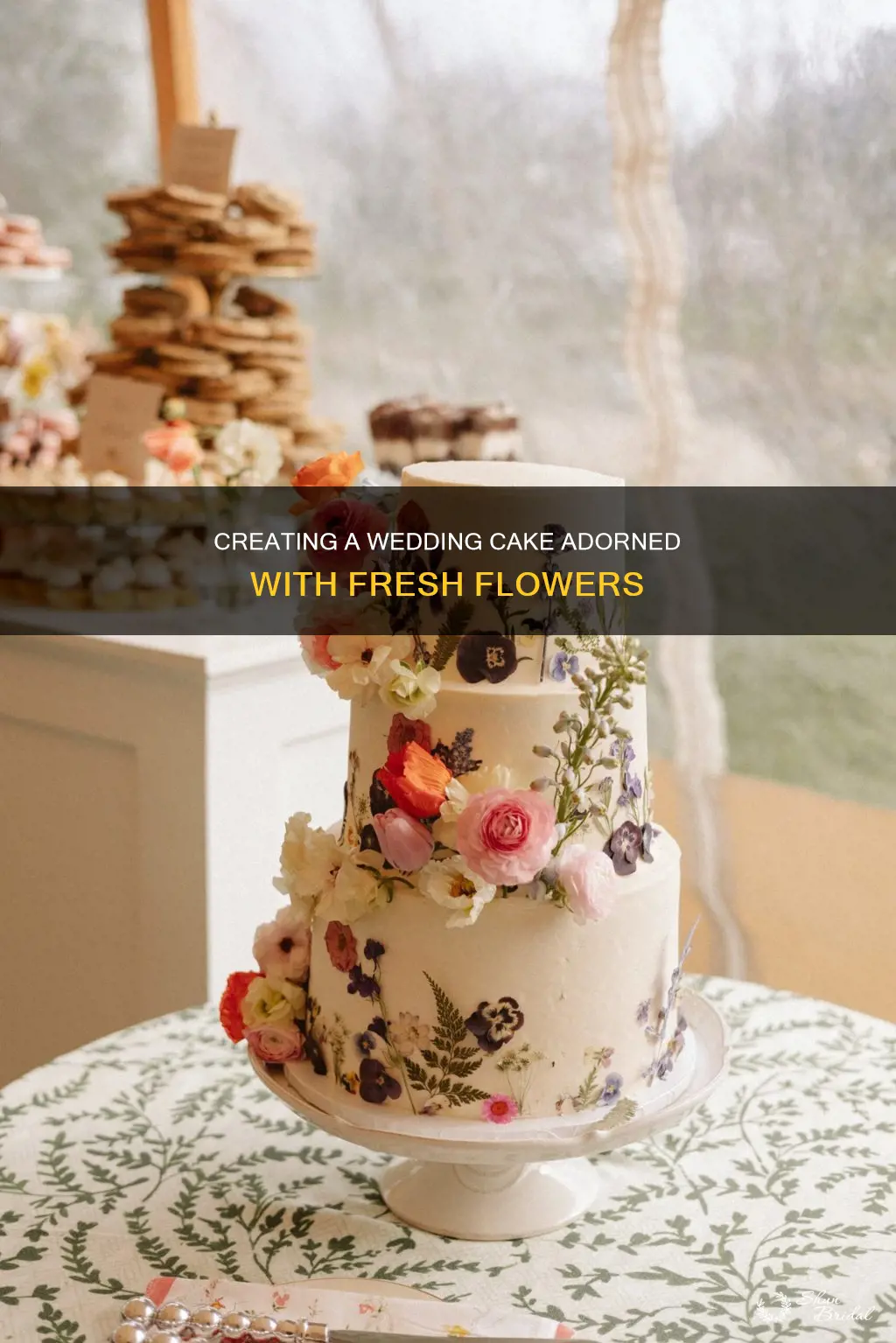 how to make a wedding cake with fresh flowers