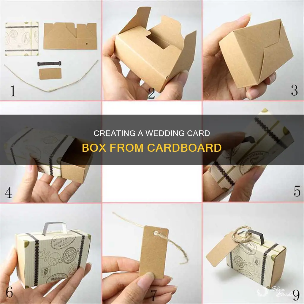 how to make a wedding card box out of cardboard