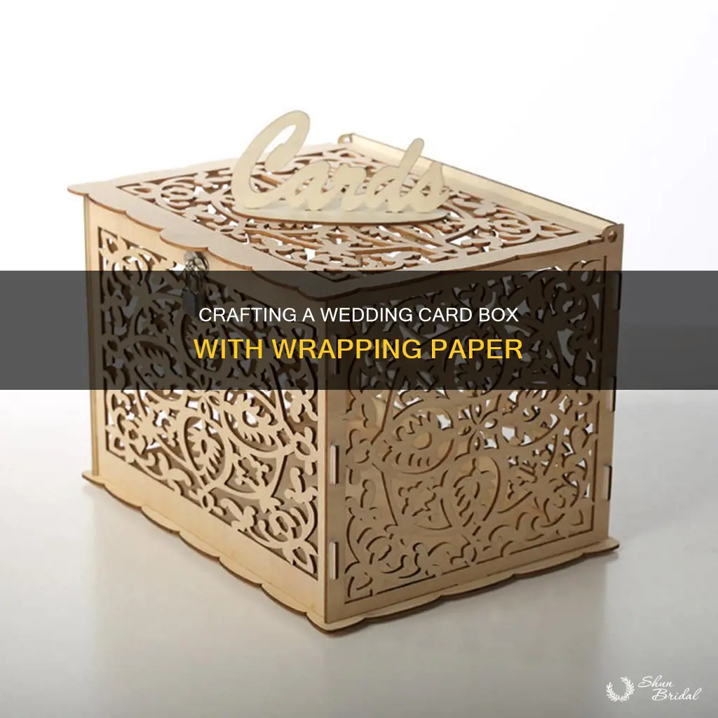 how to make a wedding card box with wrapping paper