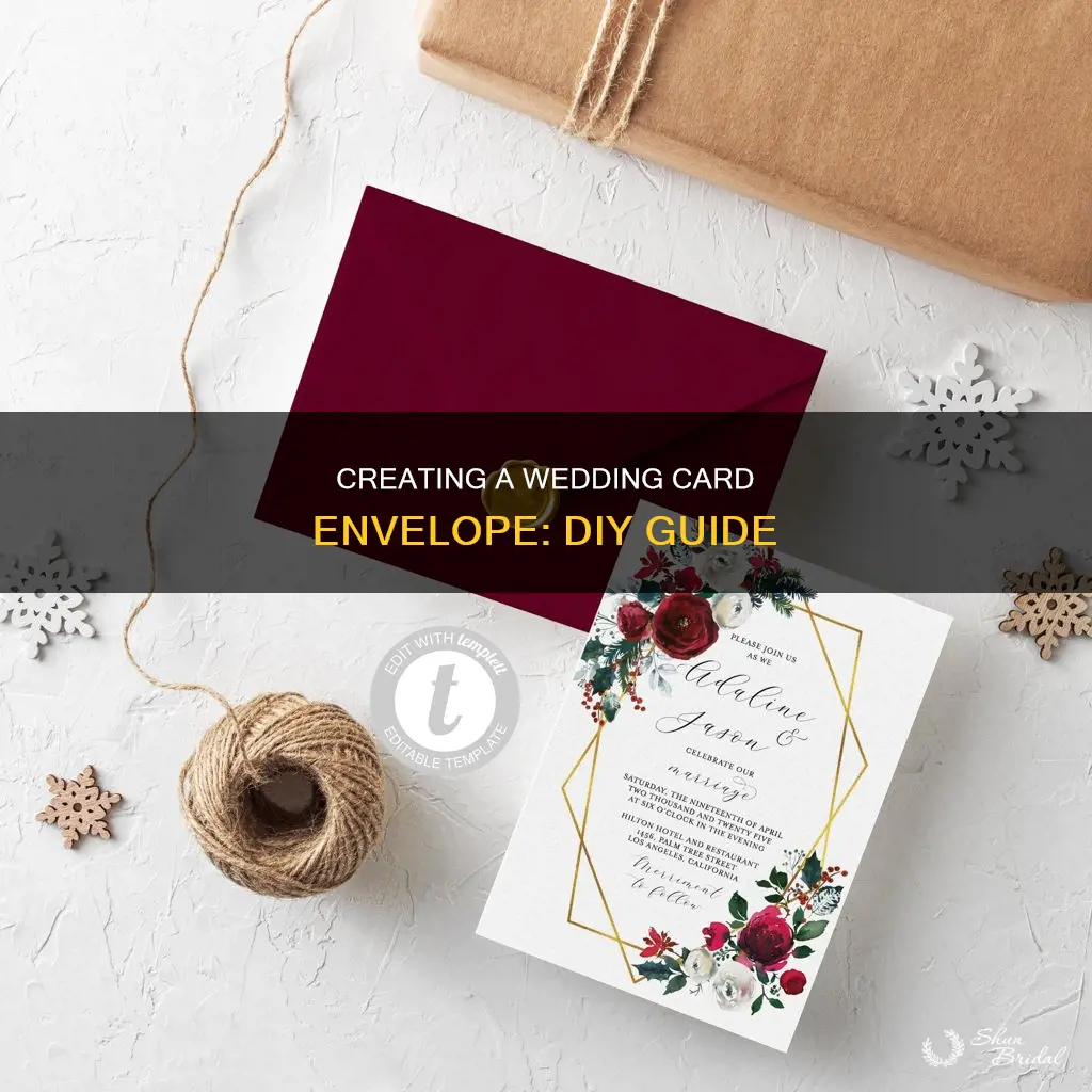 how to make a wedding card envelope