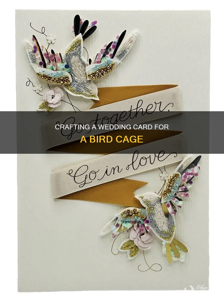 how to make a wedding card for bird cag