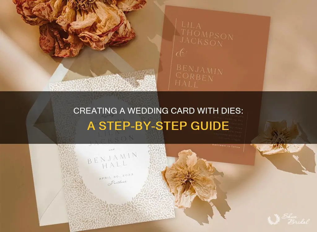 how to make a wedding card with dies