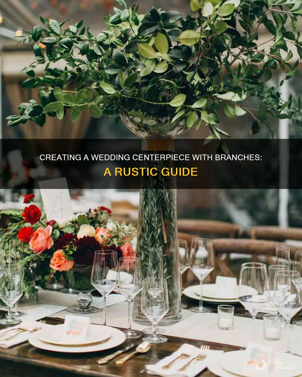 how to make a wedding centerpiece with branches