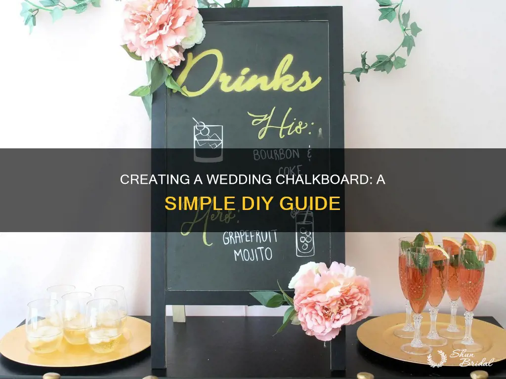 how to make a wedding chalkboard