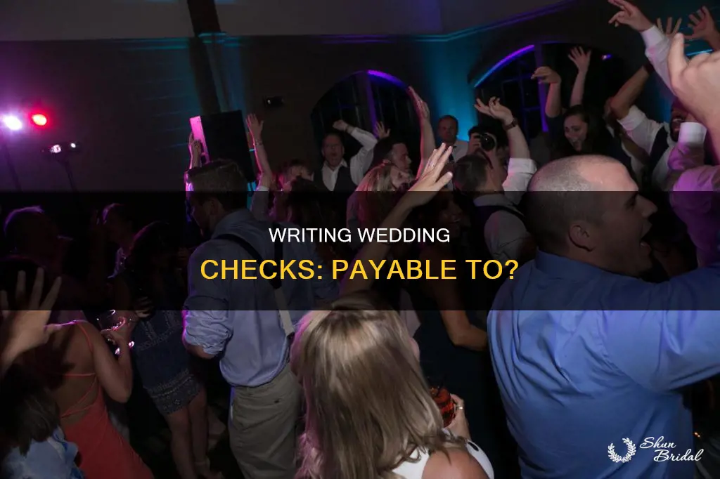 how to make a wedding check payable