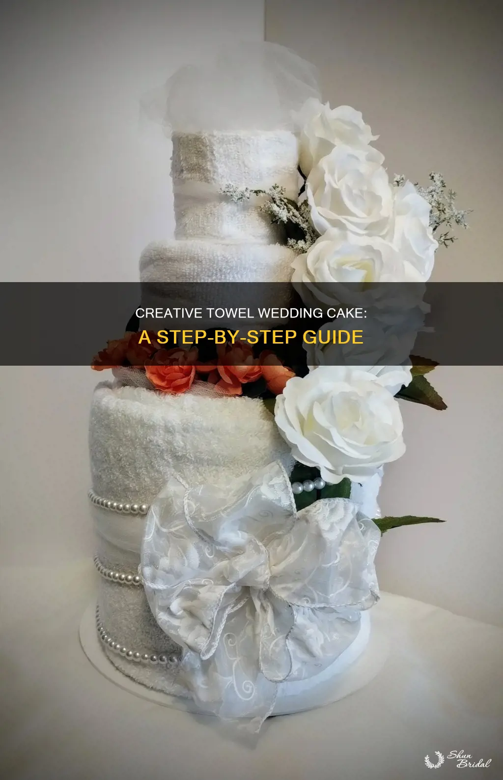 how to make a wedding cke out of towels