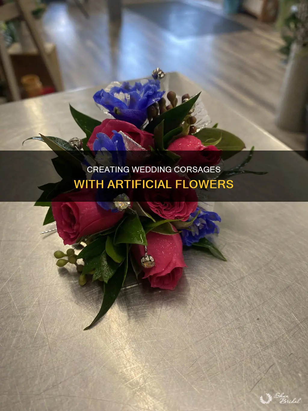 how to make a wedding corsage with artificial flowers