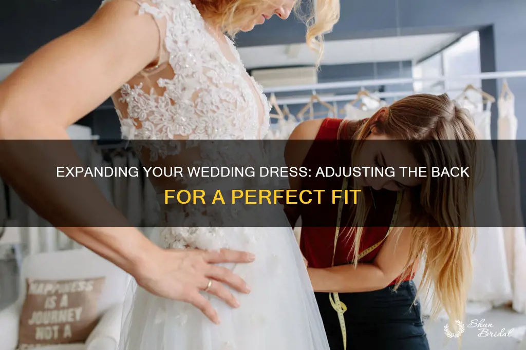 how to make a wedding dress bigger in the back