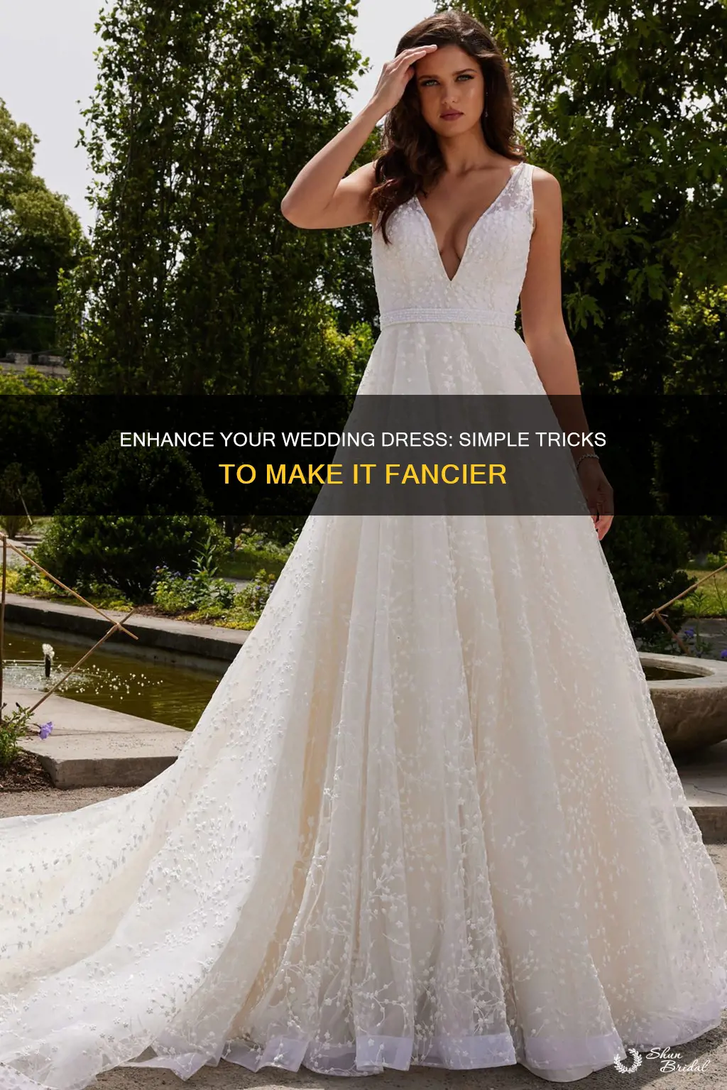 how to make a wedding dress fancier
