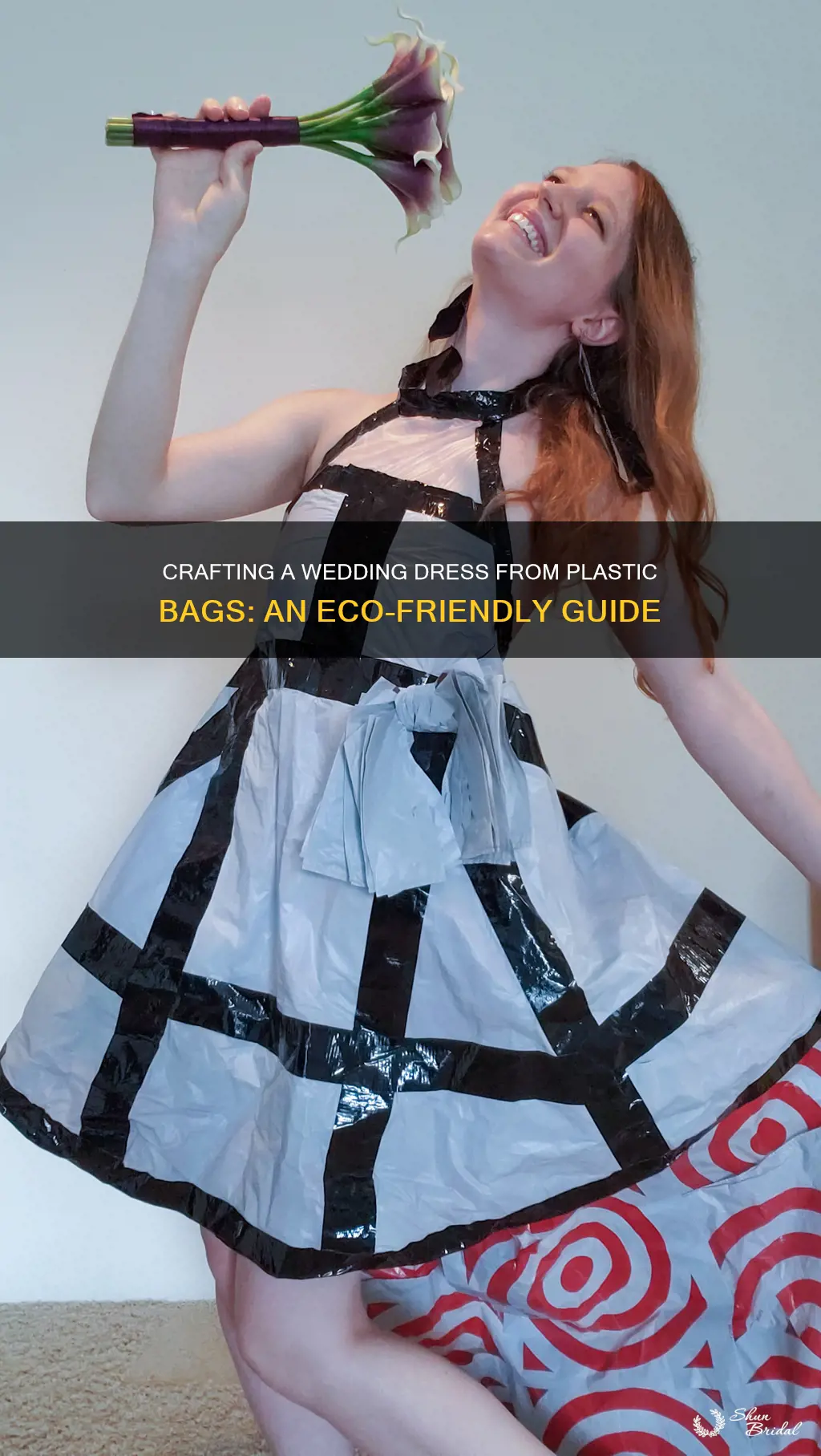 how to make a wedding dress from plastic bags