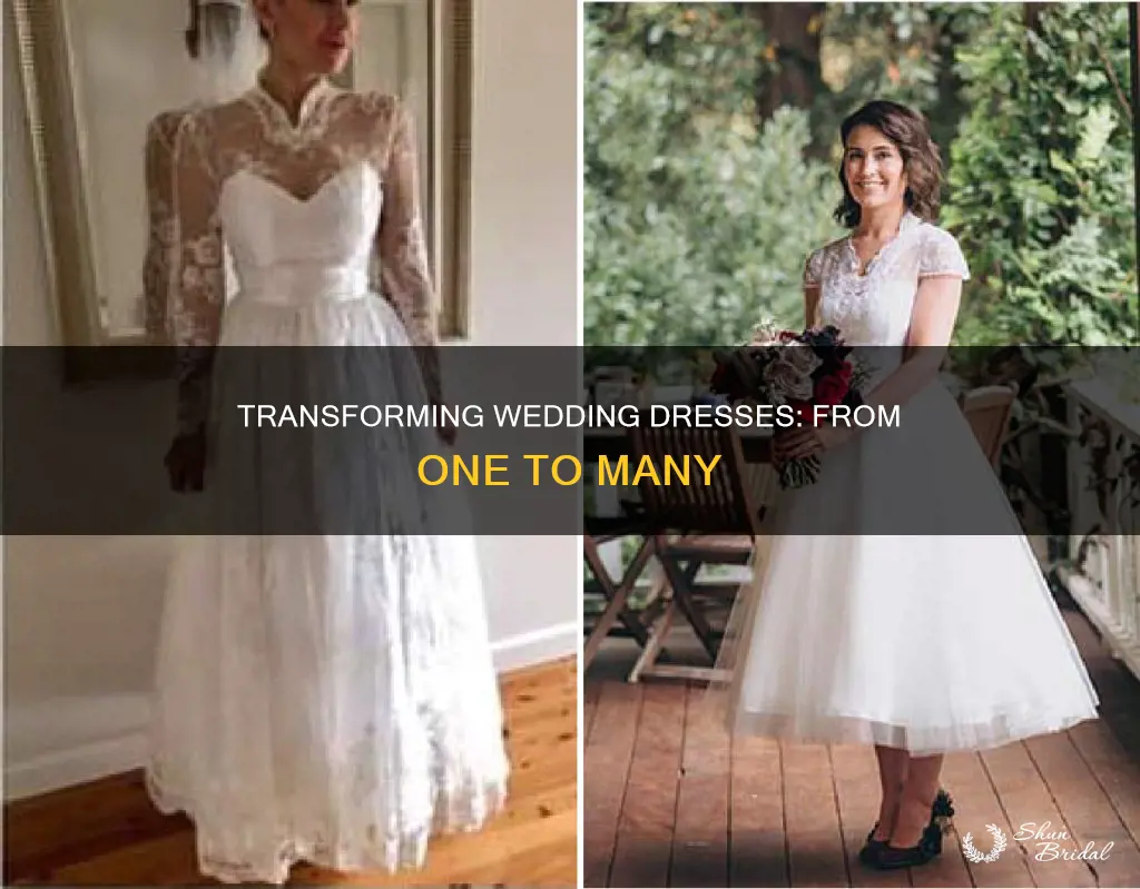 how to make a wedding dress into separate