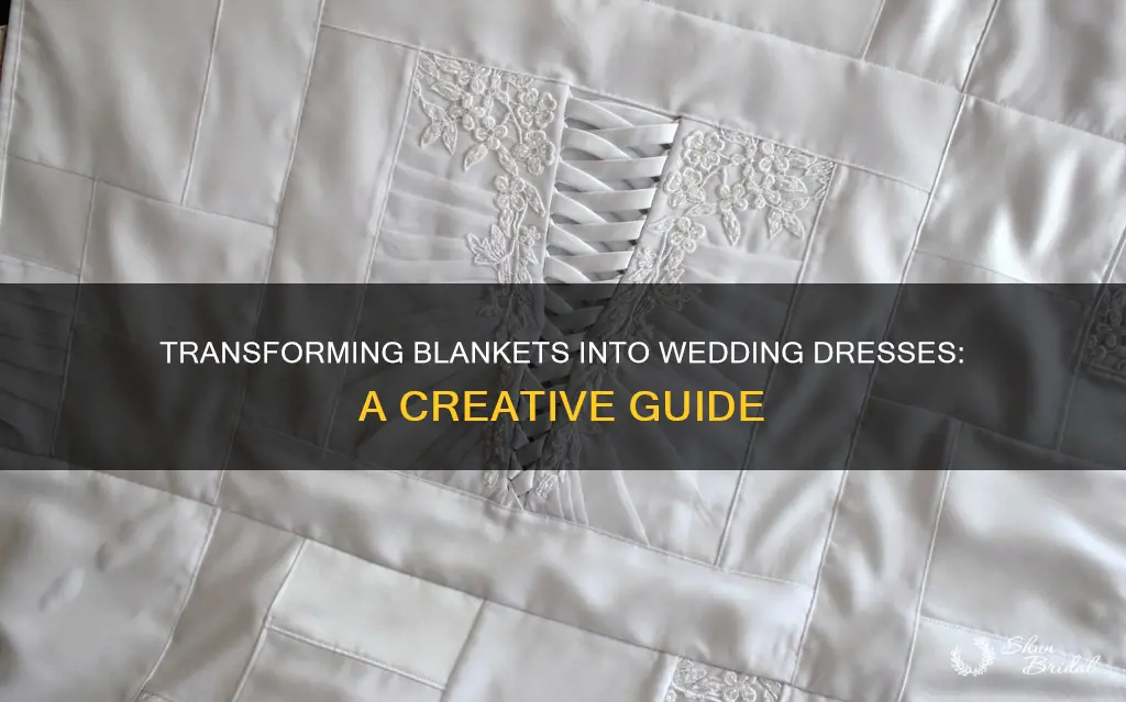 how to make a wedding dress out of a blanket