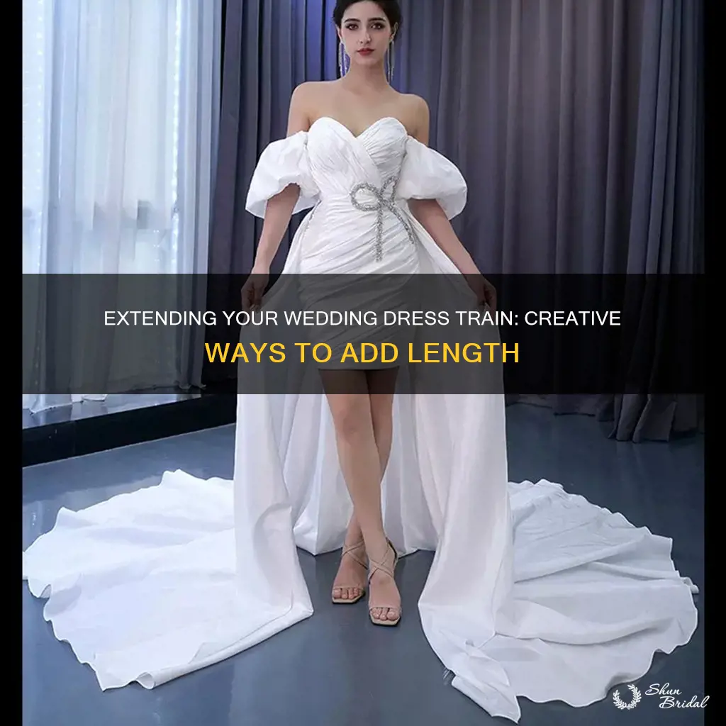 how to make a wedding dress train longer