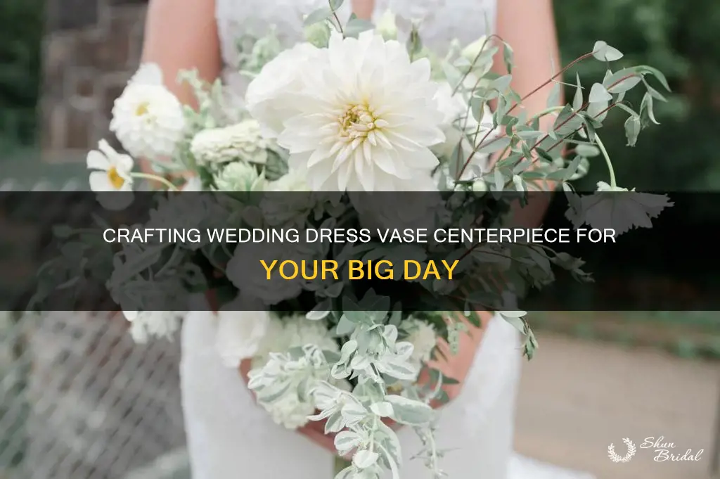 how to make a wedding dress vase centerpiece