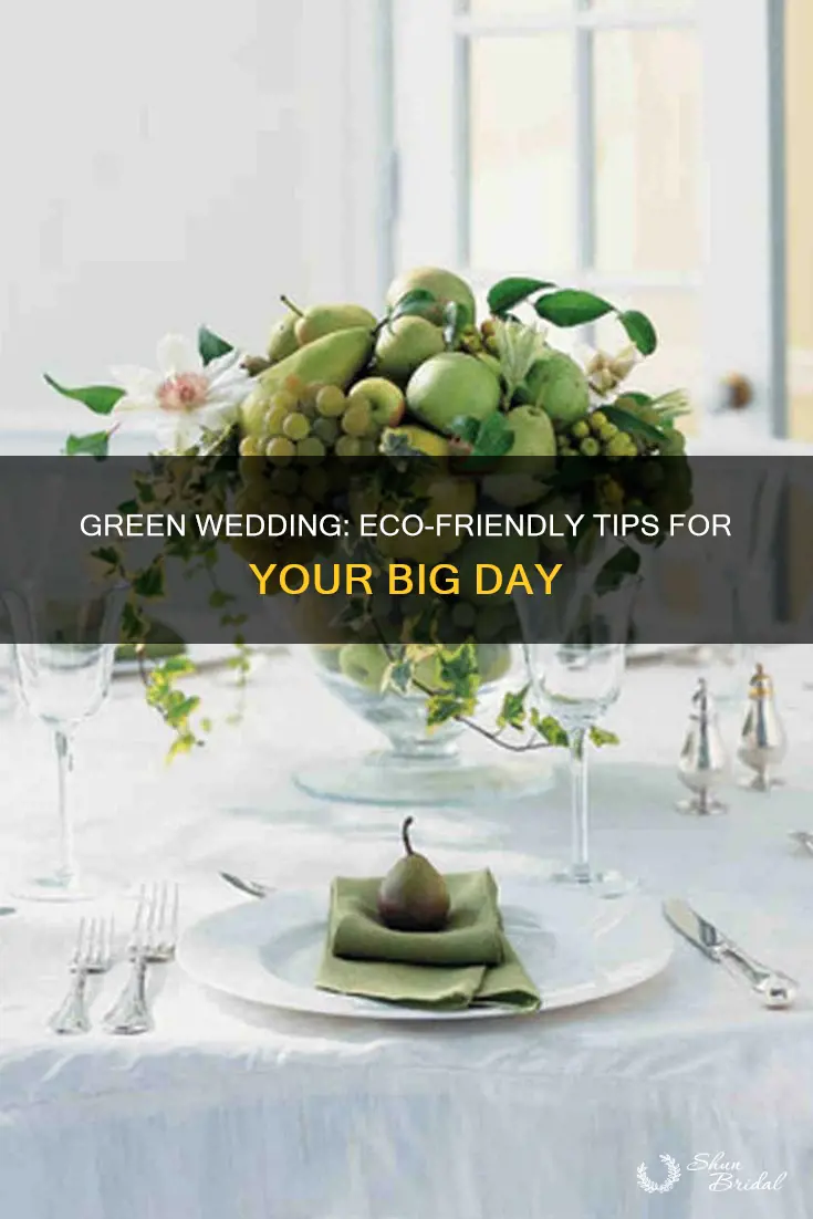 how to make a wedding eco friendly