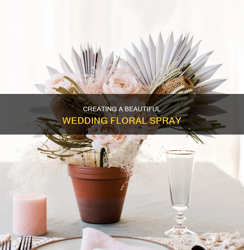 how to make a wedding floral spray