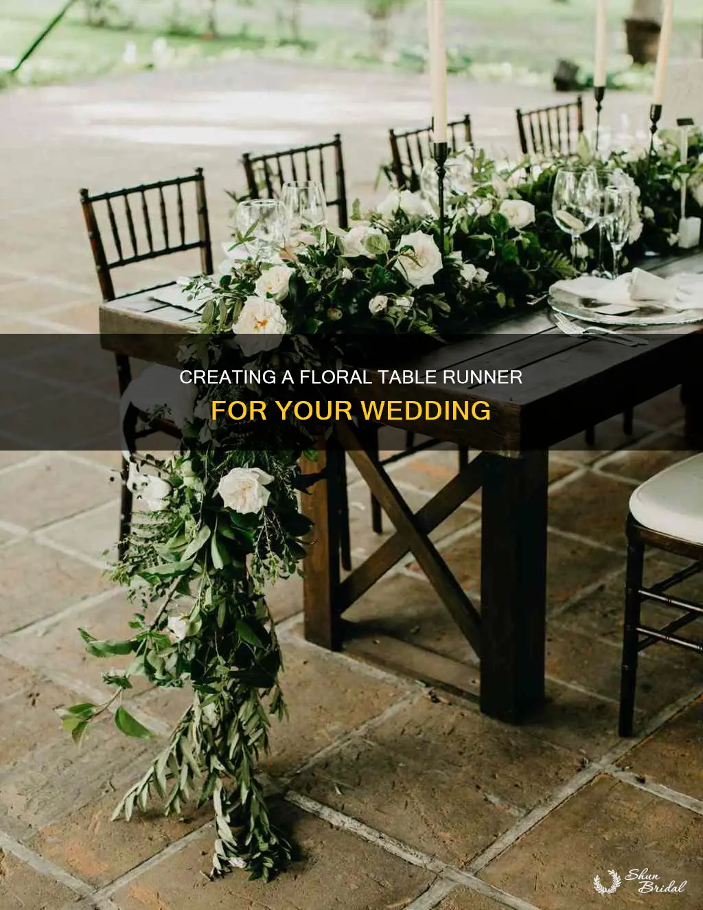 how to make a wedding floral table runner