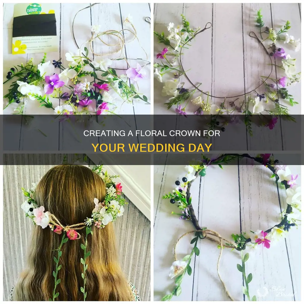 how to make a wedding flower crown