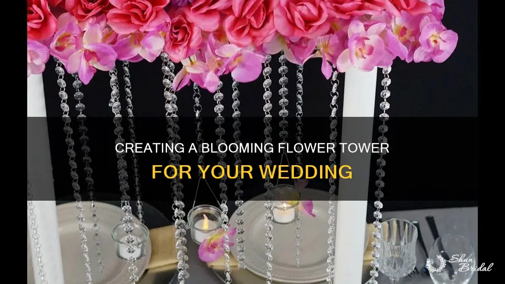 how to make a wedding flower tower