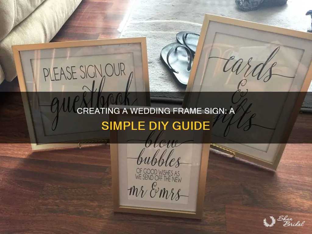 how to make a wedding frame sign