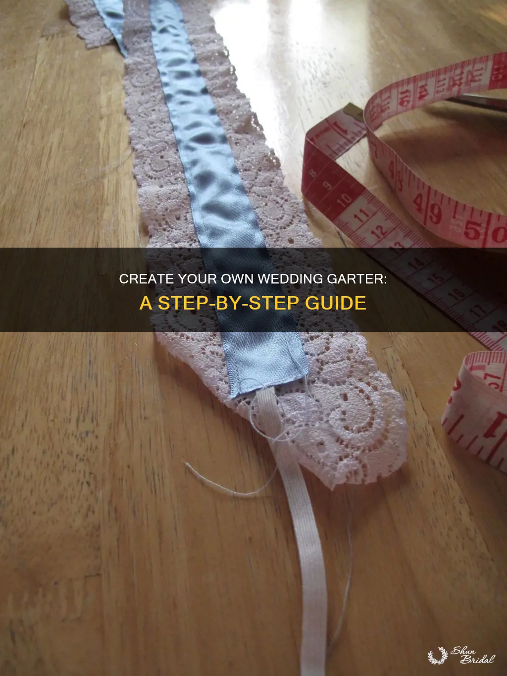 how to make a wedding garter tutorial