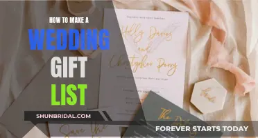 Creating a Wedding Gift List: A Couple's Guide