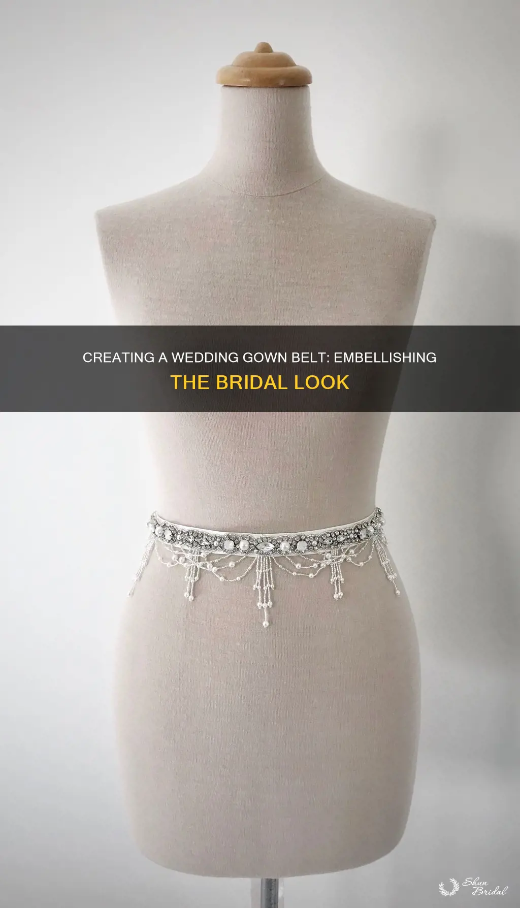 how to make a wedding gown belt