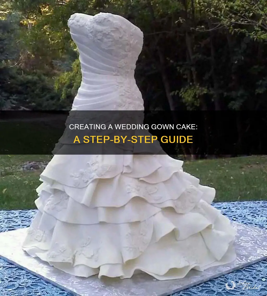 how to make a wedding gown cake