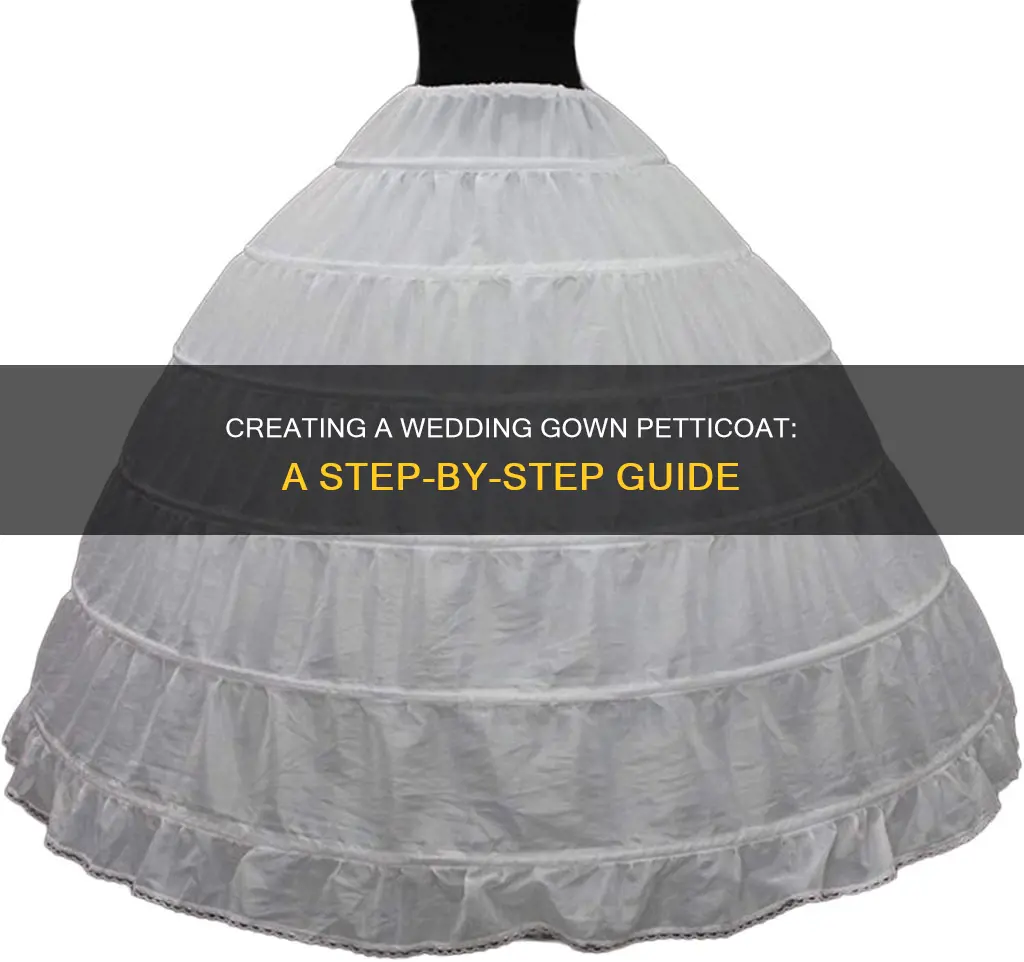 how to make a wedding gown petticoat