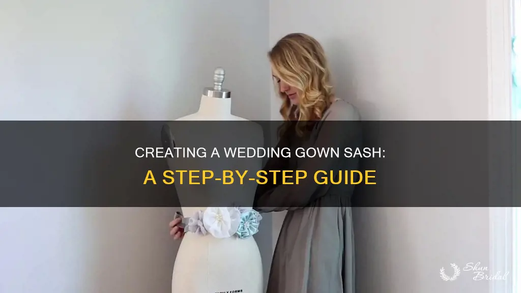 how to make a wedding gown sash