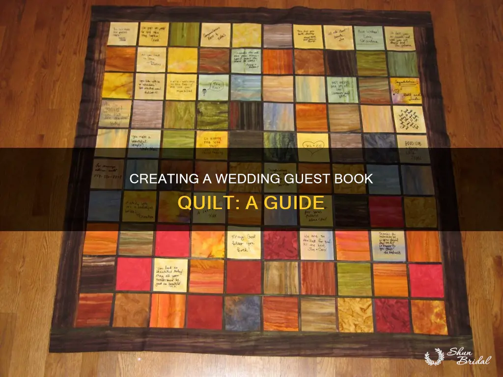 how to make a wedding guest book quilt