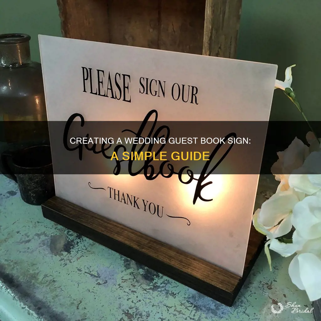 how to make a wedding guest book sign