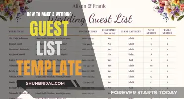 Creating a Wedding Guest List: A Template for Success