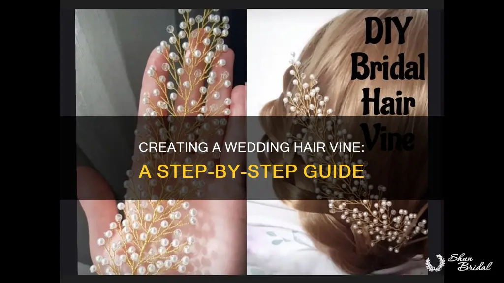 how to make a wedding hair vine