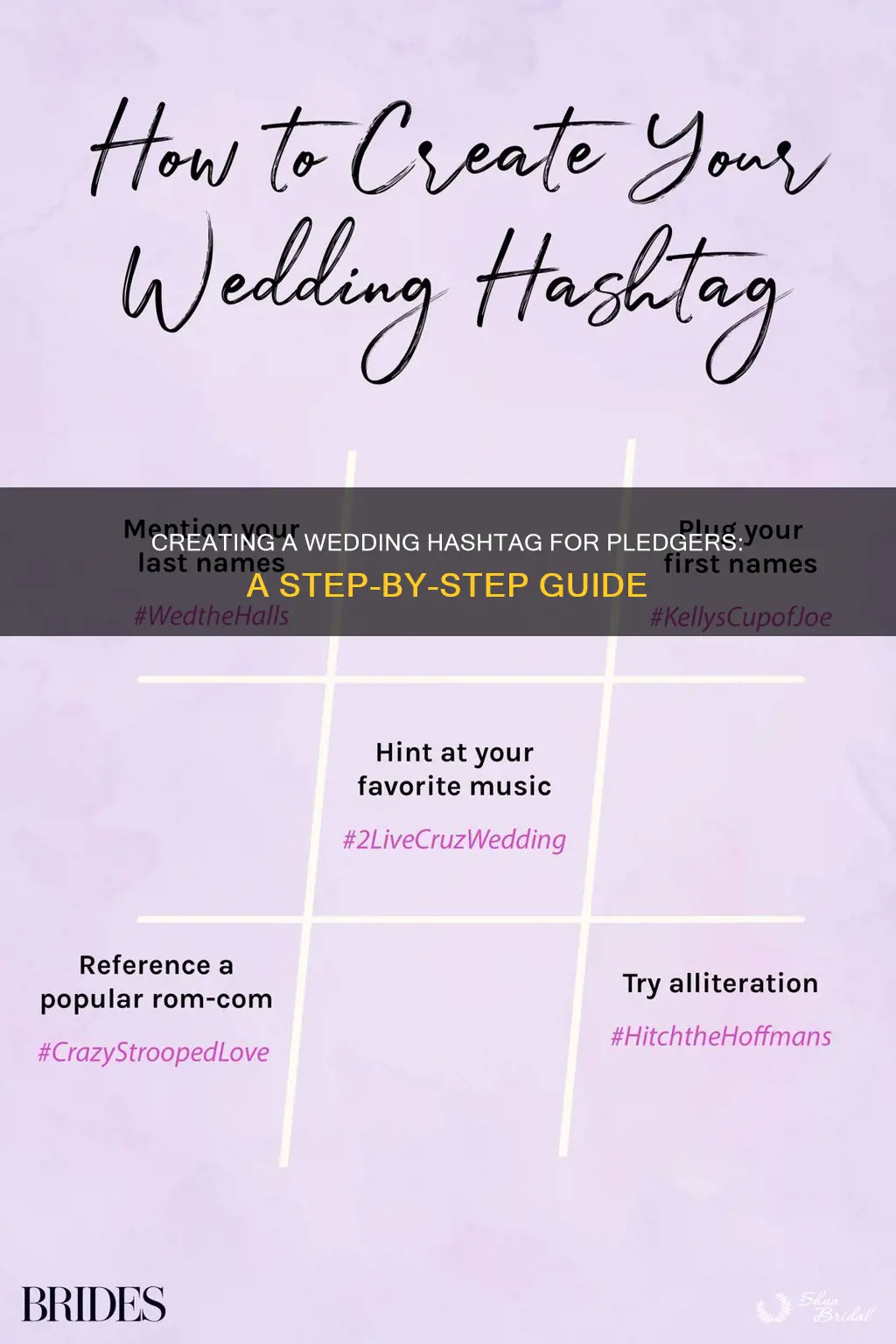 how to make a wedding hashtag for pledger