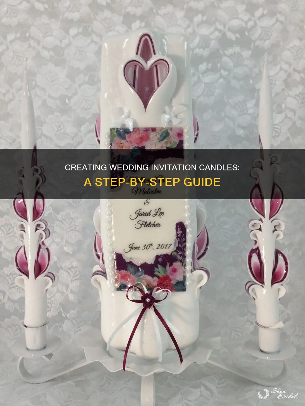 how to make a wedding invitation candle