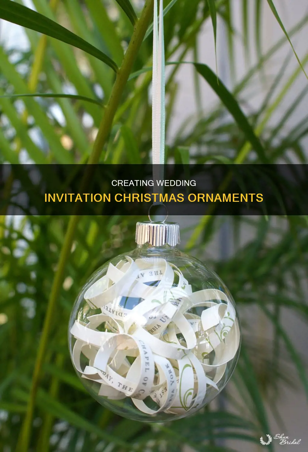 how to make a wedding invitation christmas ornament