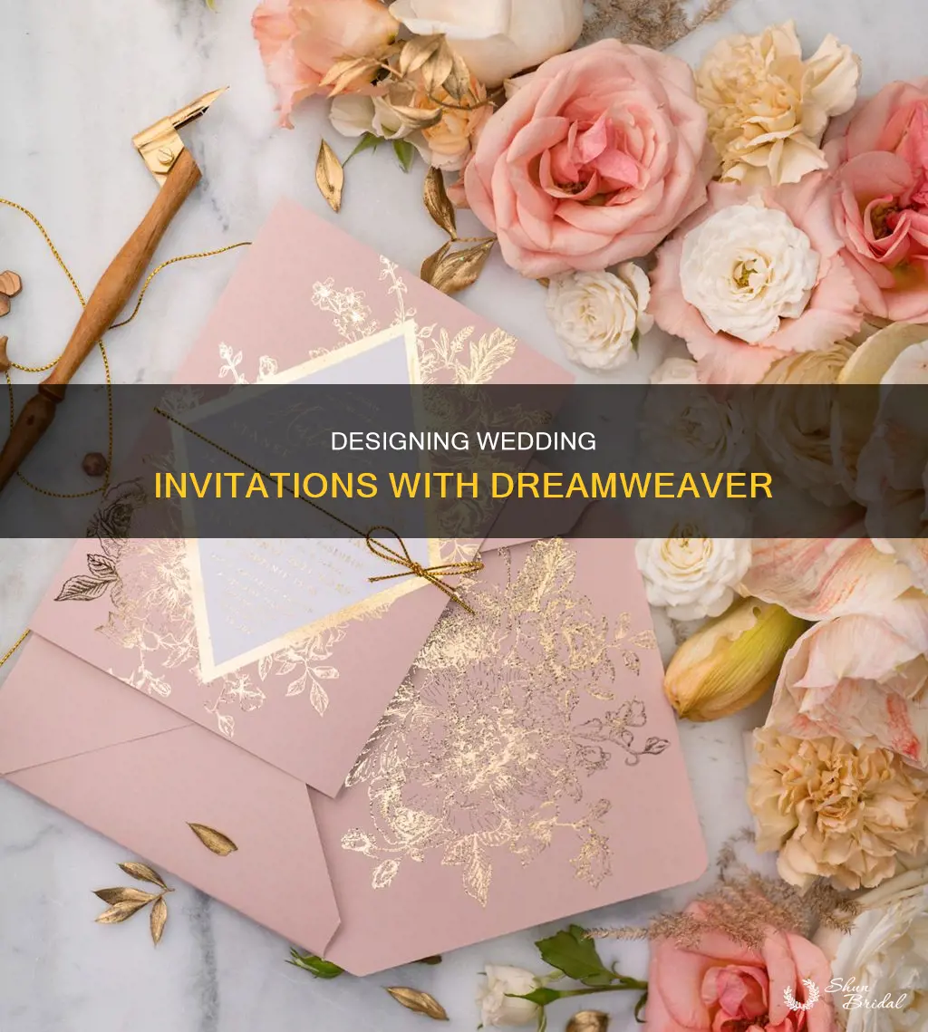 how to make a wedding invitation in dreamwaever