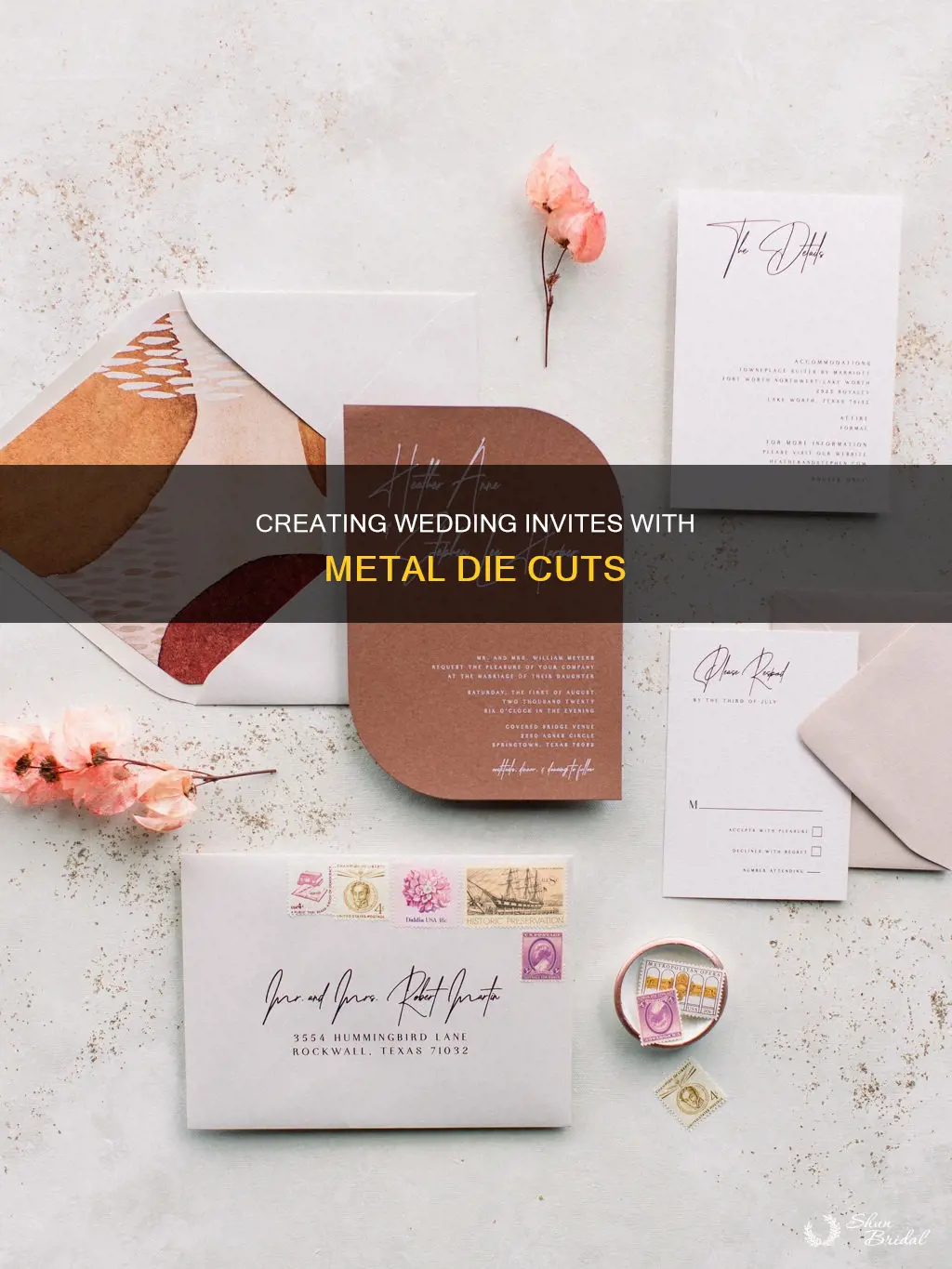 how to make a wedding invitation using metal die cuts