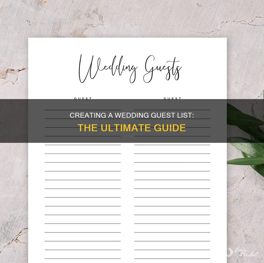 how to make a wedding invite list