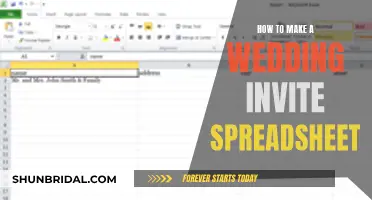 Creating a Wedding Invite Spreadsheet: A Step-by-Step Guide