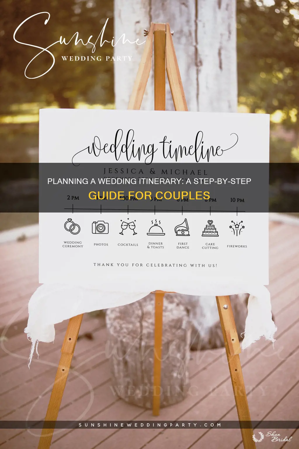 how to make a wedding itinerary